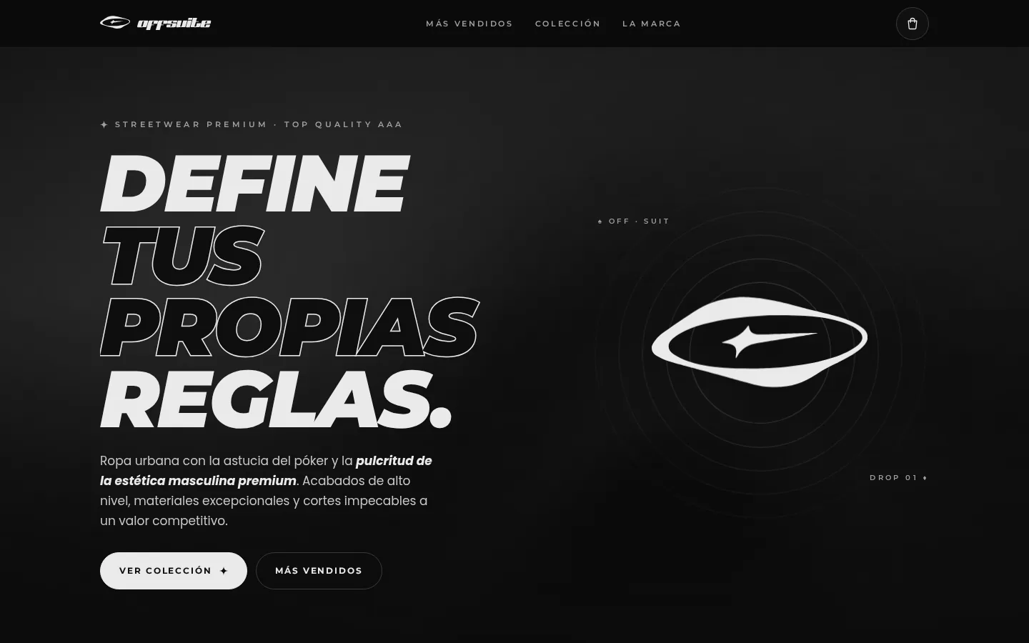 Portada de Offsuite en computadora: “Define tus propias reglas”